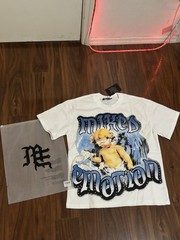 Mixed Emotion Men’s Graphic Rhinestone Crew Neck T-Shirt White S Regular