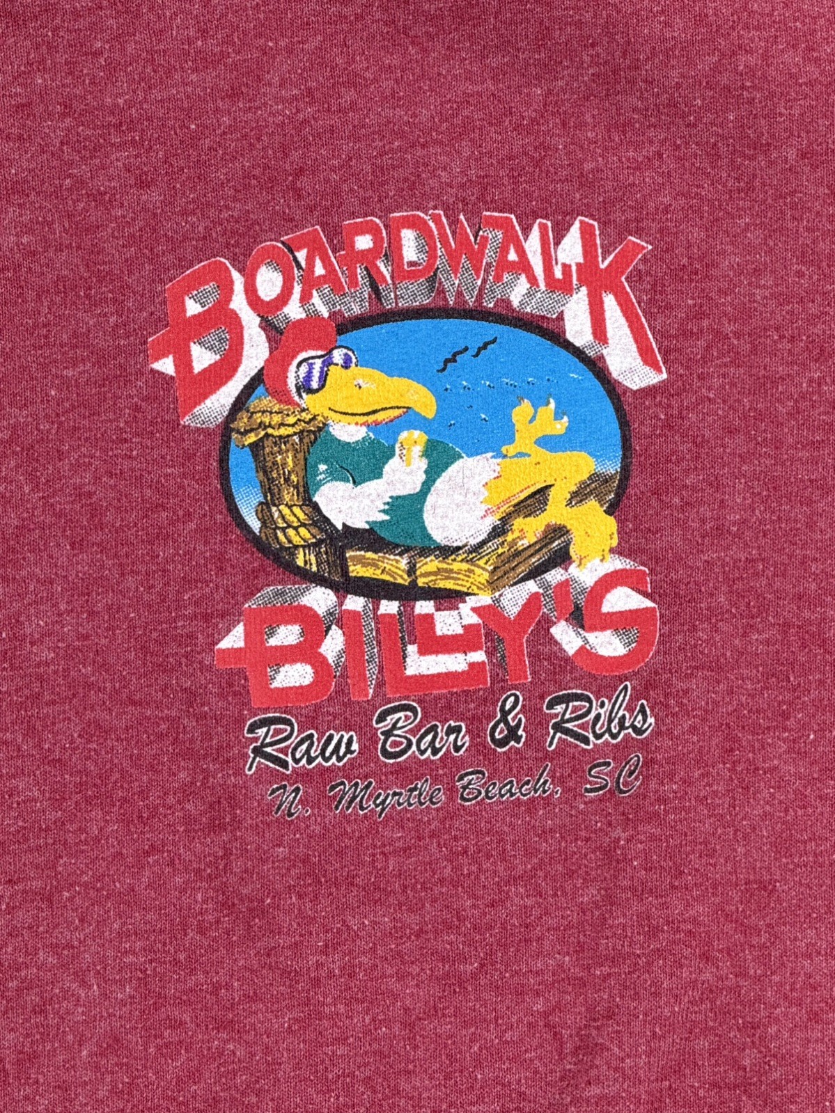 Boardwalk Billy’s North Myrtle Beach T Shirt Medium T shirt Red