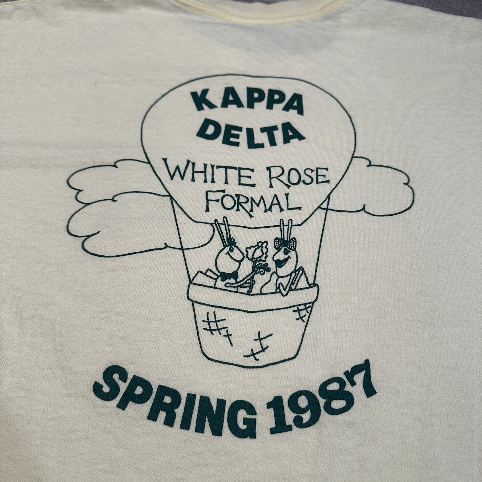Vintage 80s Kappa Delta Sorority Single Stitch Formal Shirt XL USA 1987 gallery