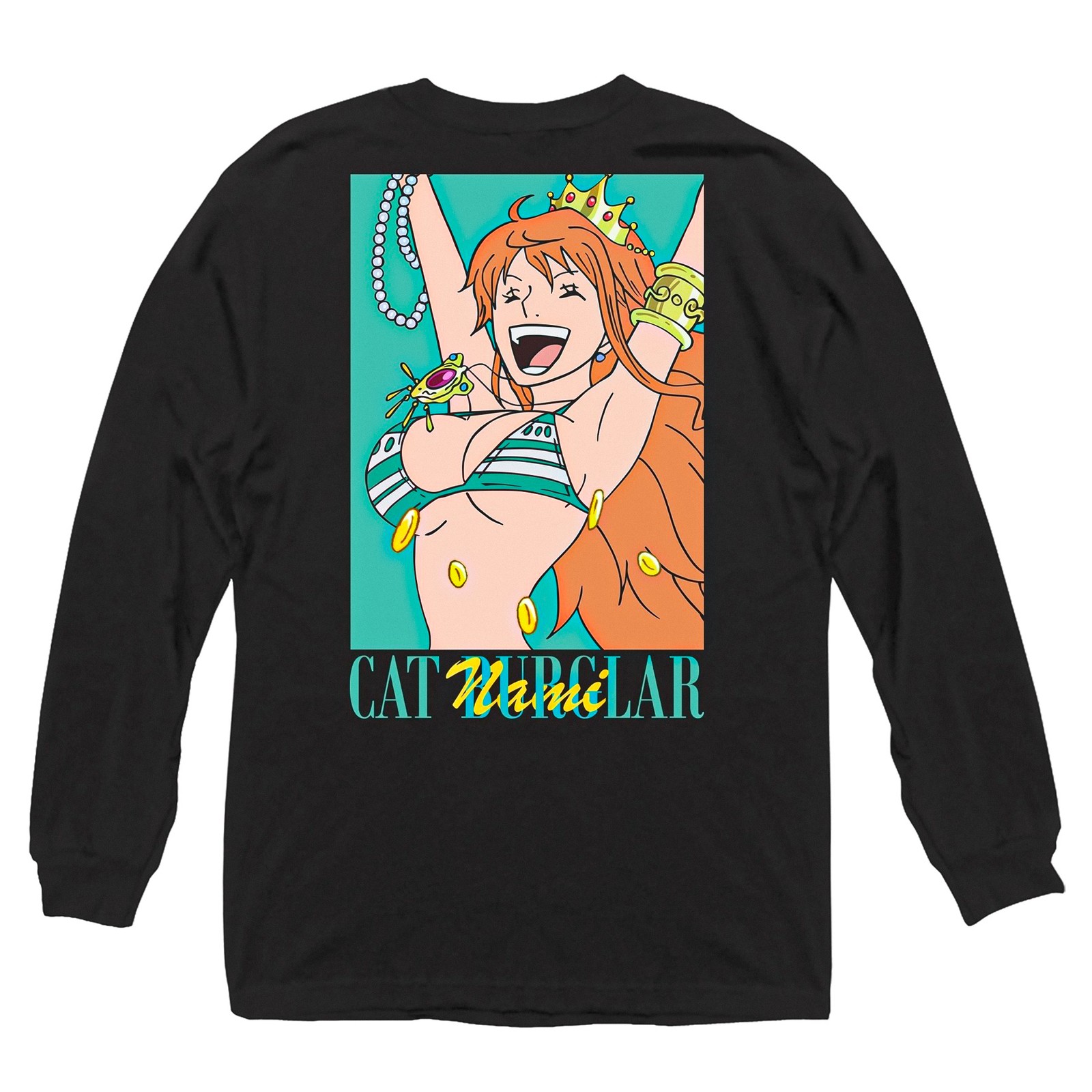 One Piece - Nami Cat Burglar Adult Long Sleeve T-Shirt Black Officially Licensed gallery