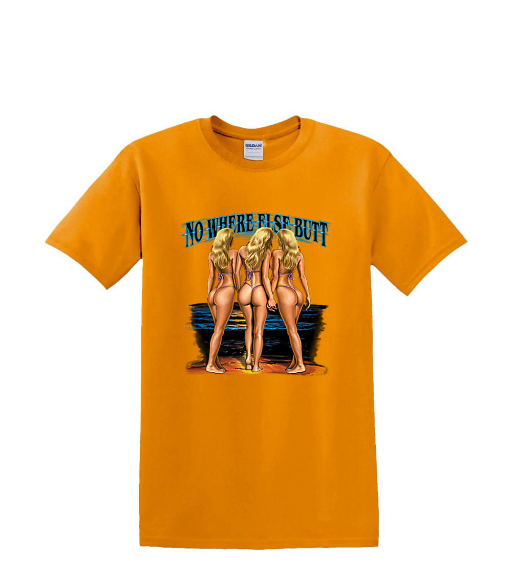 t-Shirt S to 2xl 3xl - NOWHERE else BUTT BEACH resort sexy pinup bikini humor gallery
