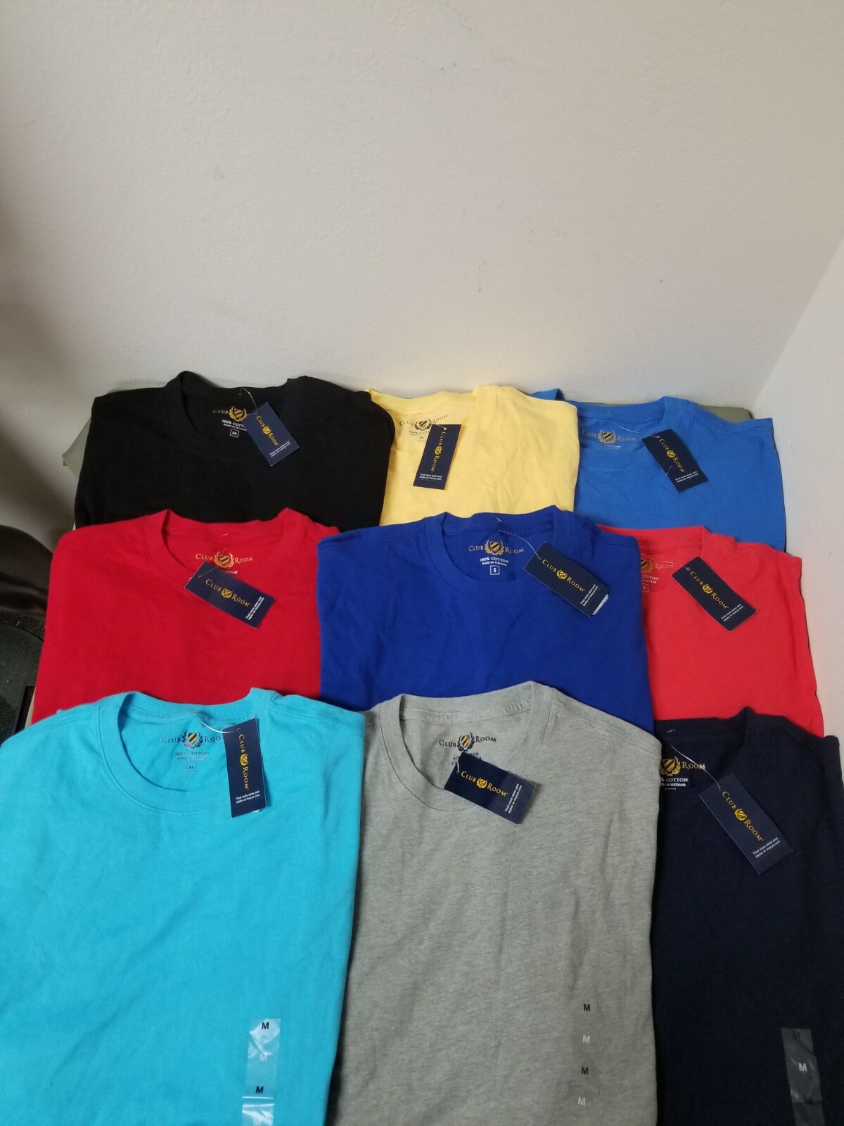 New Mens Club Room 100% Cotton Crew Neck Shirt. 9 colors to choose. Retail 19.50 gallery