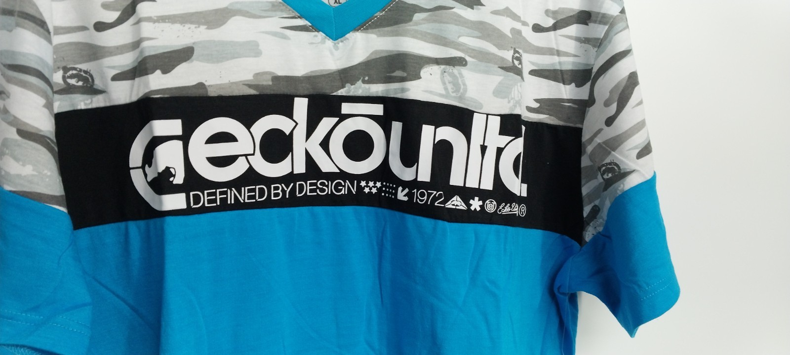 NWT ECKOUNLTD LOGO T- SHIRT ATOMIC BLUE CAMO EO31K806 XL gallery