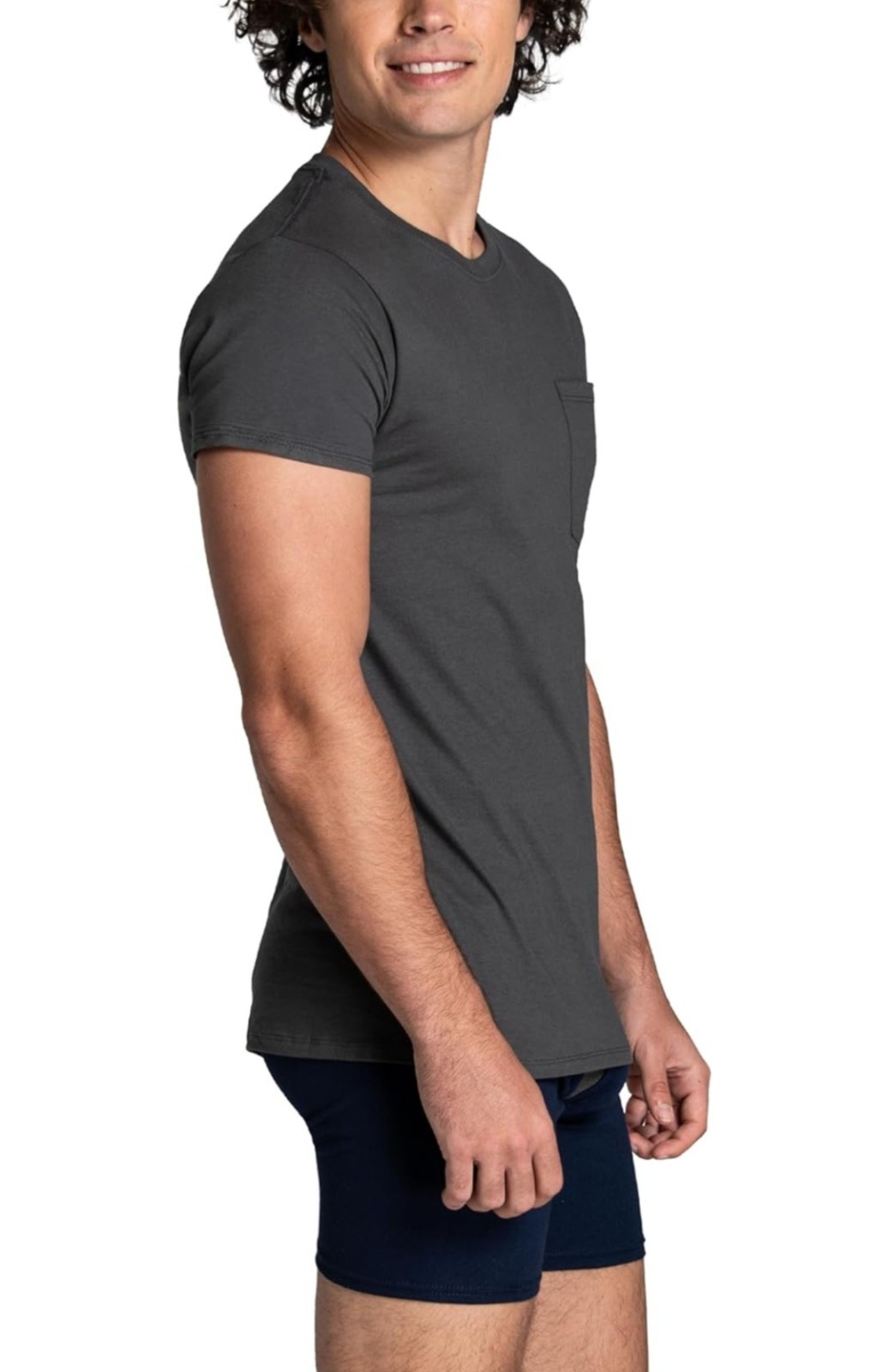 Fruit Of The Loom Men's 6pk Pocket Tees Size L New Moisture Wicking Eversoft gallery