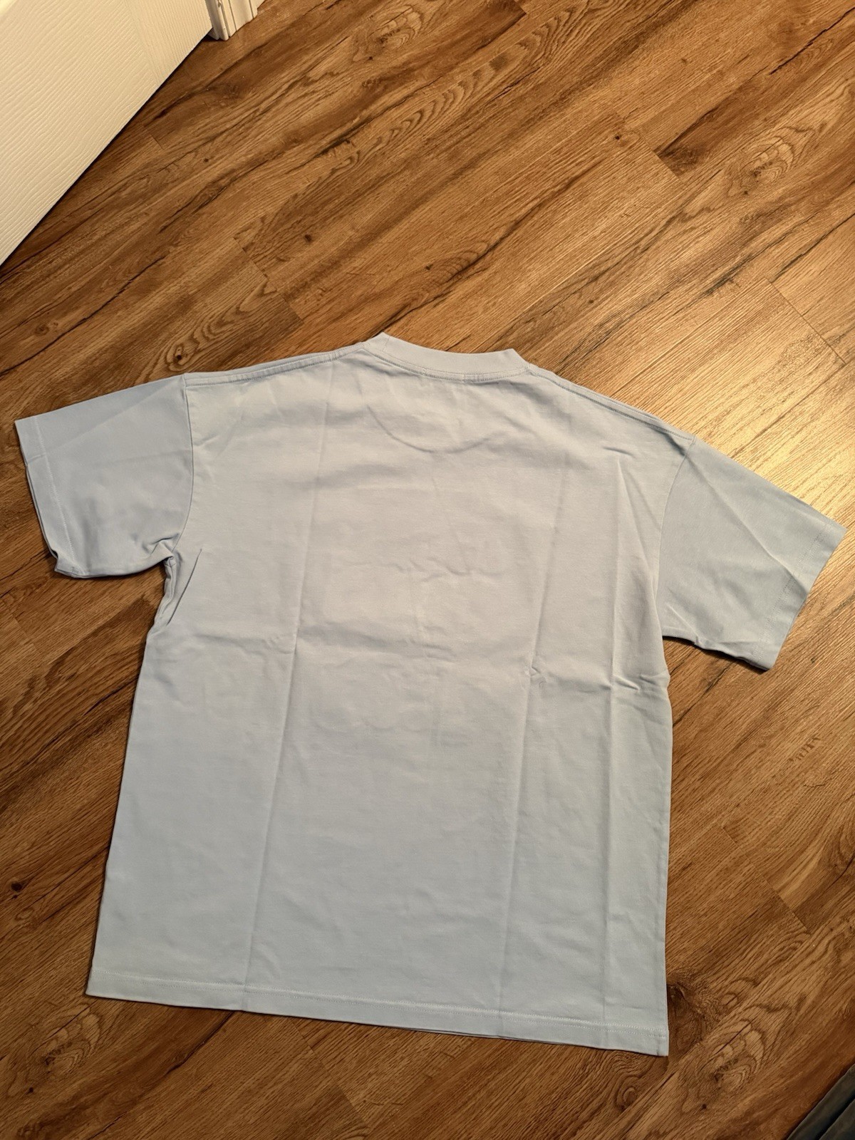 Loewe Men's Light Blue Embroidered Logo Cotton Short Sleeve T-Shirt Size M gallery