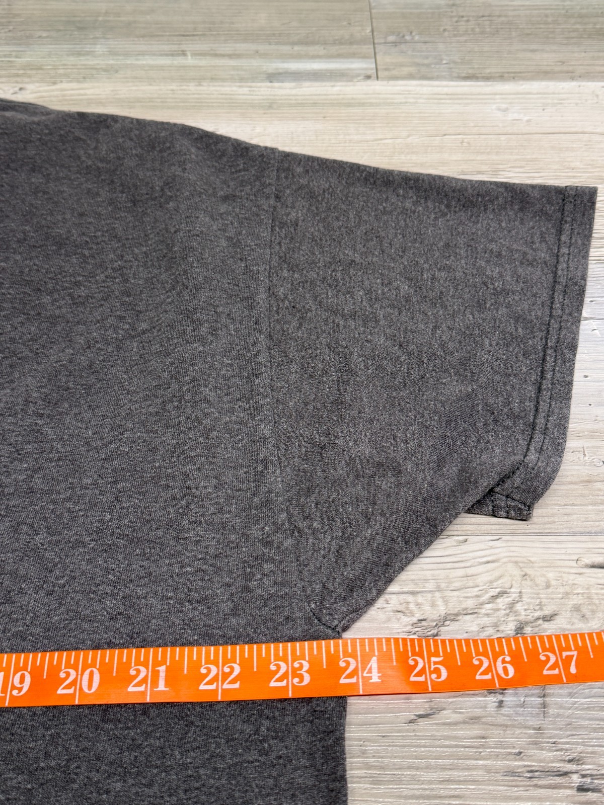 Hanes EcoSmart Mens 2XL Charcoal Heather Gray Blank Crewneck T-Shirt gallery