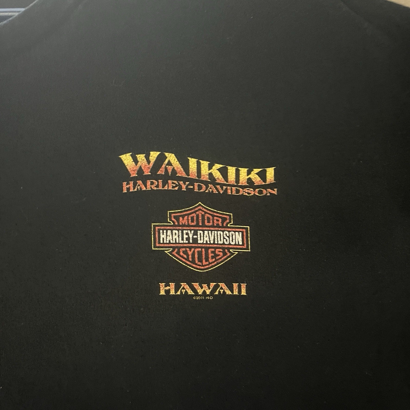 Harley Davidson Waikiki Hawaii Motorcycle Shirt Black Men’s Size 2XL gallery
