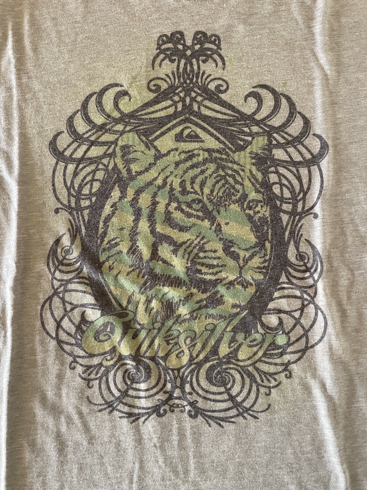Men’s Quicksilver Supersoft Blended Fabric Tiger Print T Shirt Size Medium M gallery