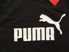 NWT Puma Essential Graphic Logo Tee Shirt Men X-Large Black Short Sleeve Summer