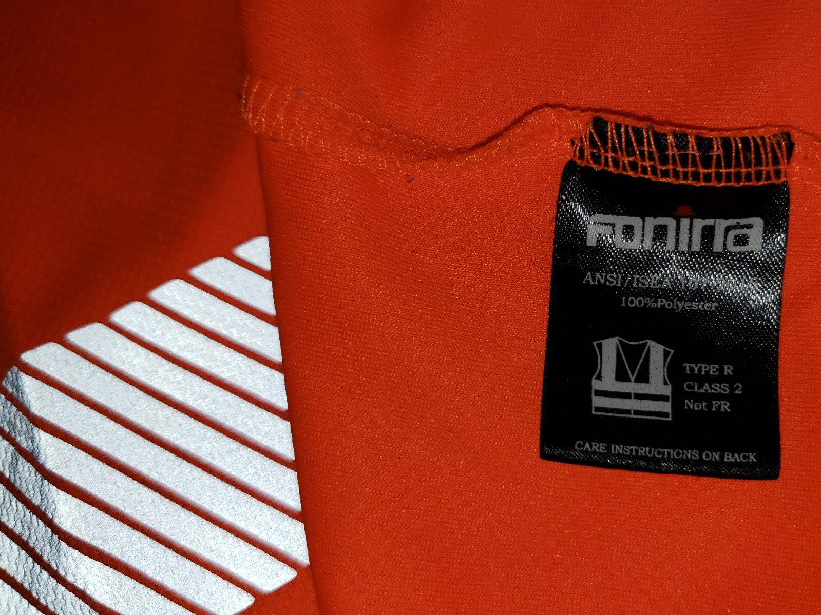HI VIS Short Sleeve T-Shirt Size Large ANSI/ISEA Class 2 Hi-Reflective Pre-owned gallery