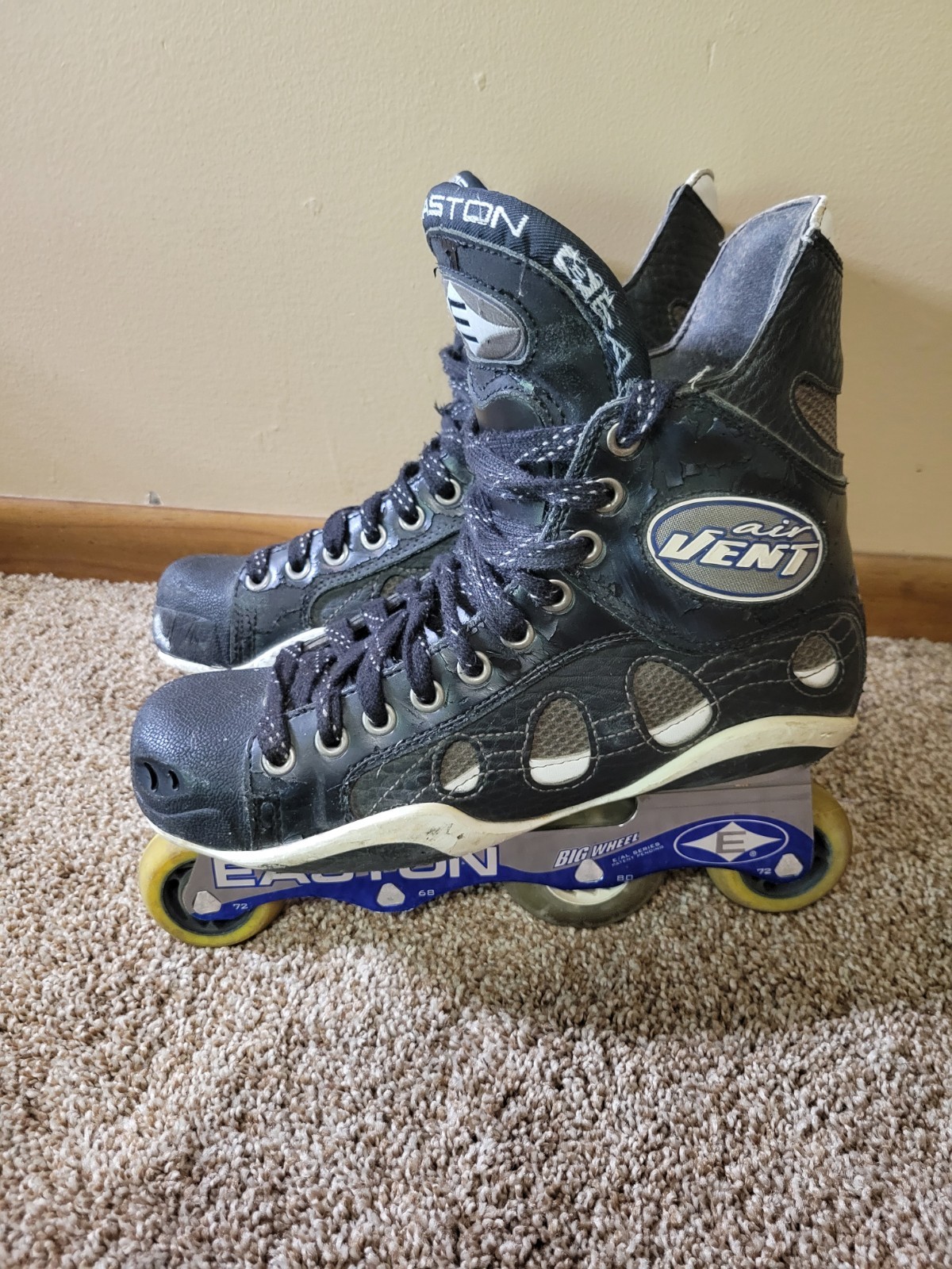 Rare Easton Air Vent F2 In-line Skates Roller Hockey Size 8.5-D