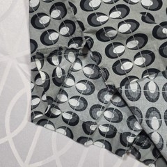 No boundaries Short Sleeve Shirt Button Up Black/white Geometric Pattern Cotton