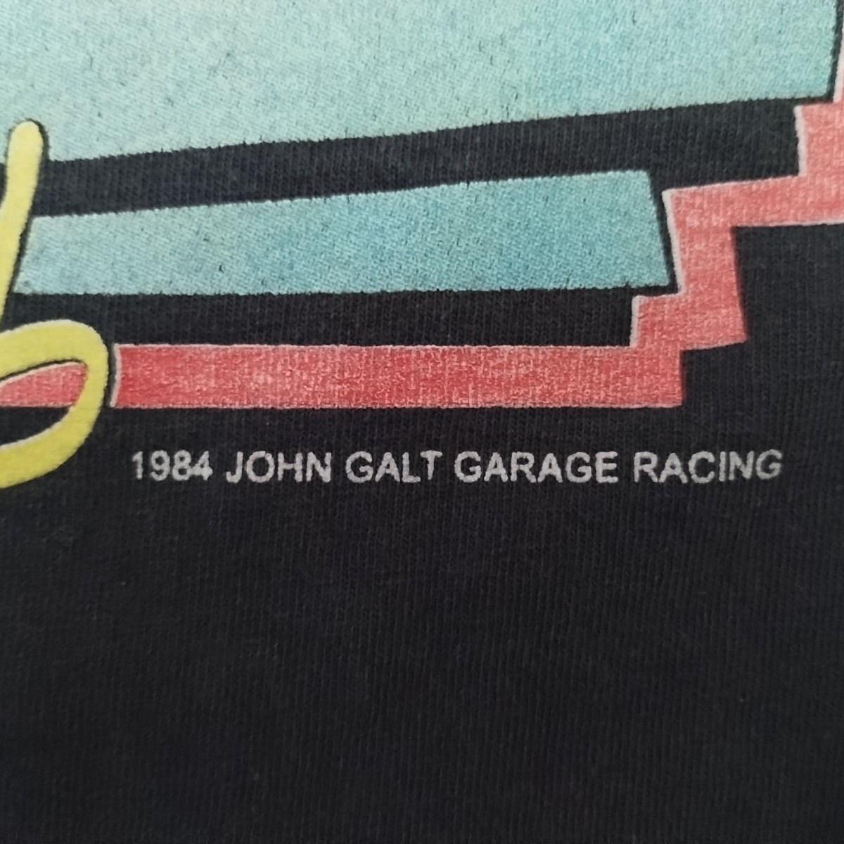 Vintage 1984 John Galt Thunder Racing Men's XL T Shirt Black Hot Rod Car gallery