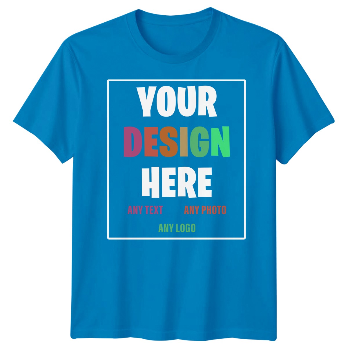 Personalised Custom Mens T-Shirt Your Text Photo Logo Design Upload gallery