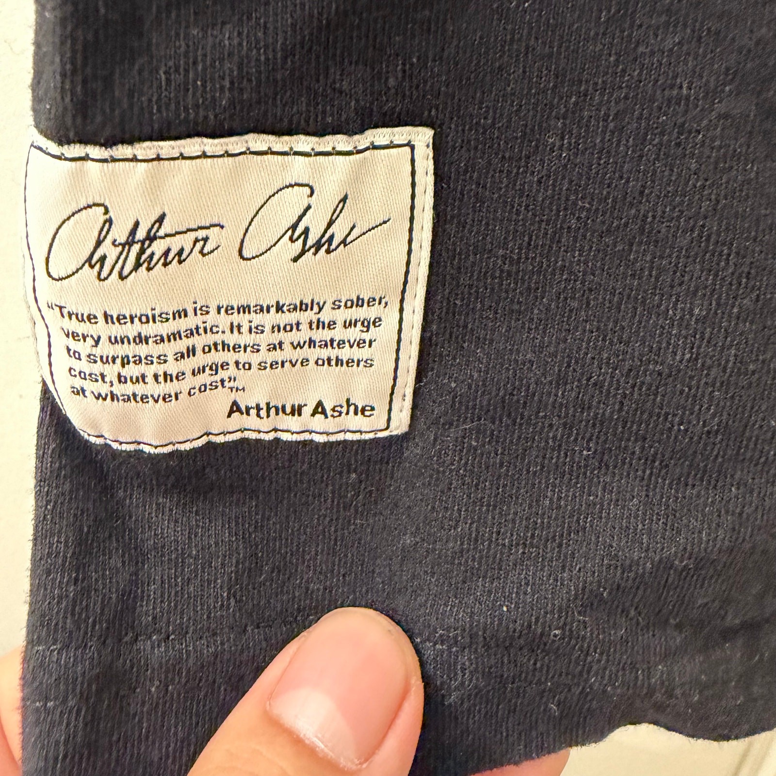 Arthur Ashe T-Shirt Men’s Small Black Logo Graphic Made In Portugal Cotton Tee S gallery