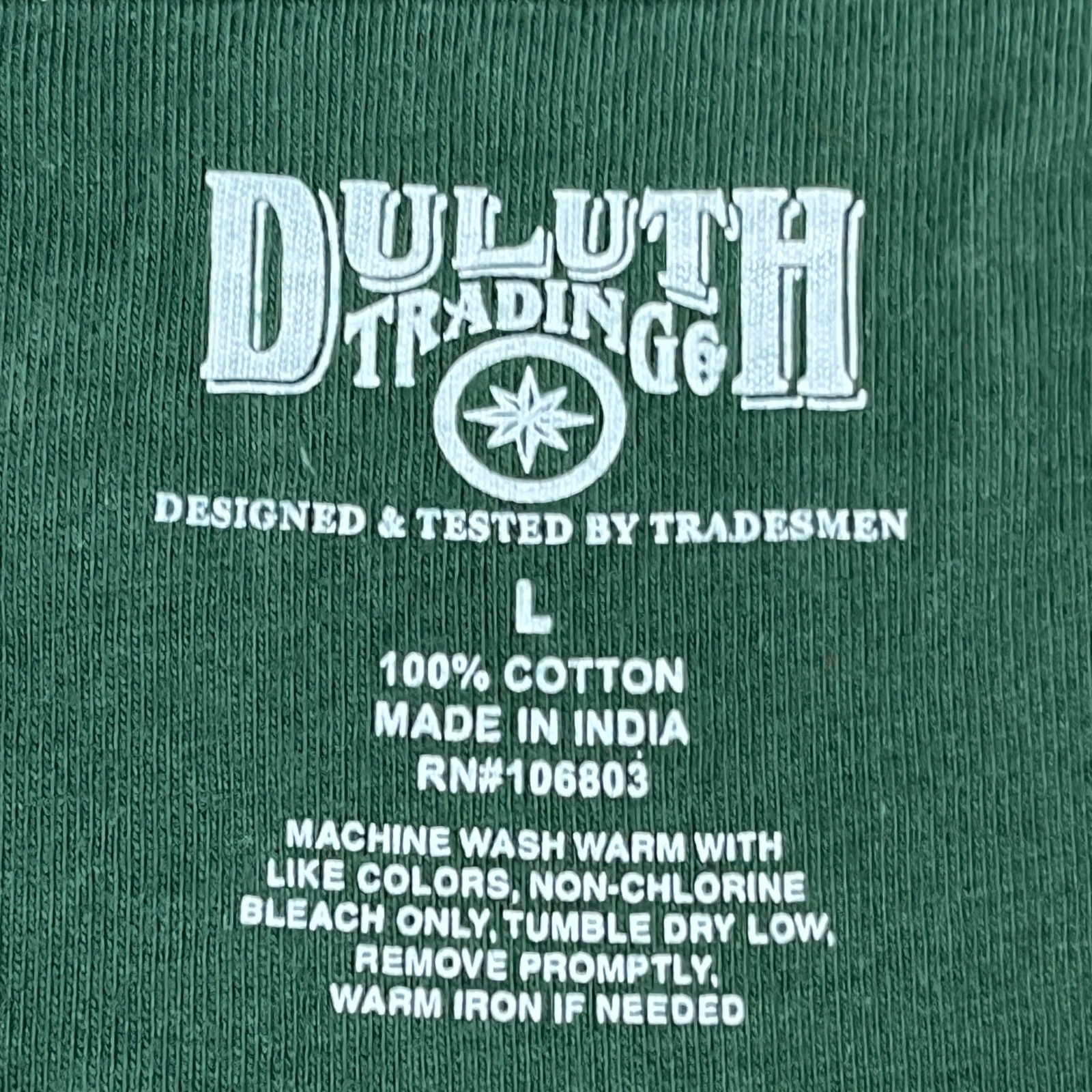 Duluth Trading Co T-Shirt Mens Large Green Navy Blue Stripe Long Sleeve EUC gallery