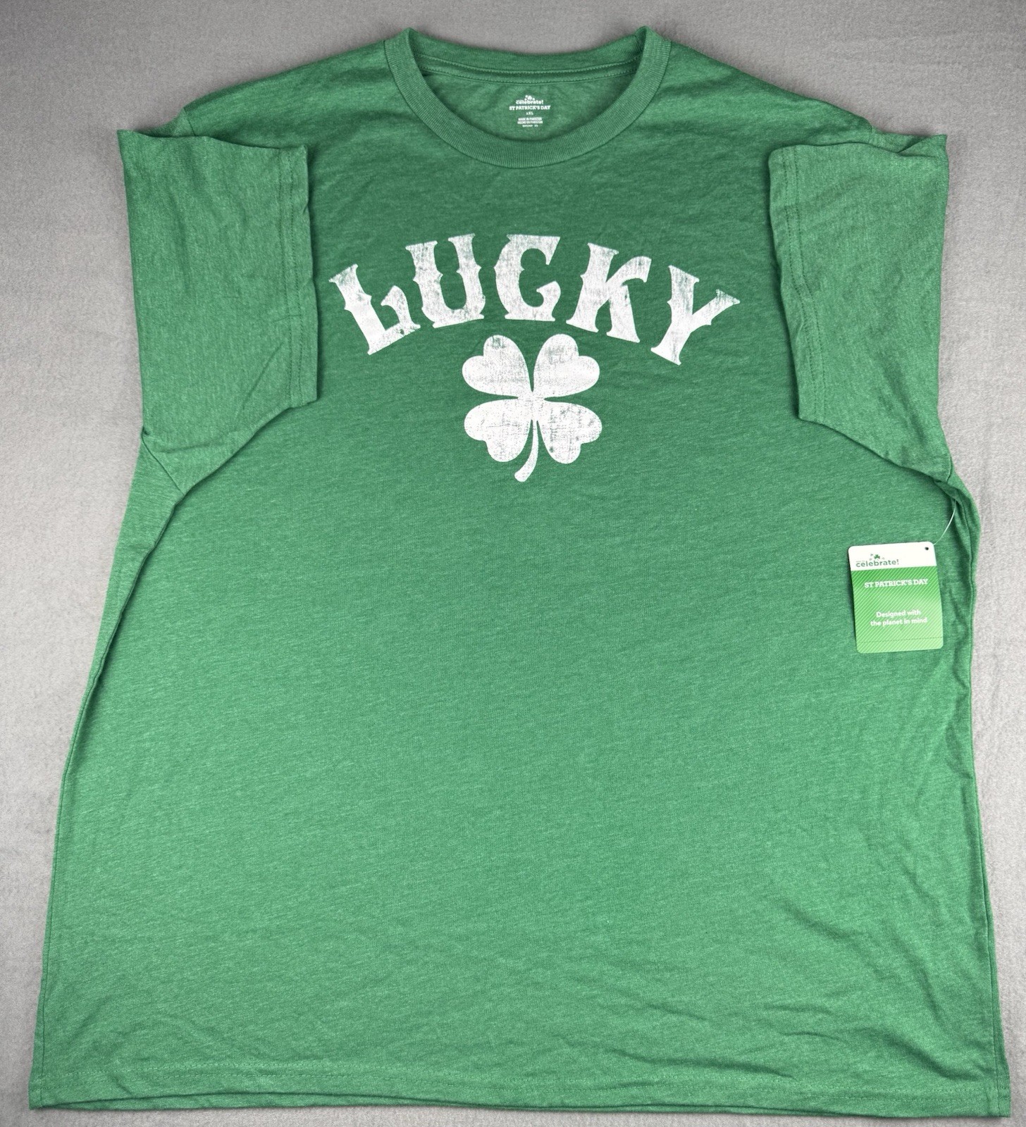 St. Patrick's Day Men’s Lucky Clover Graphic T-Shirt~Irish~Size 2XL~New W/ Tags gallery