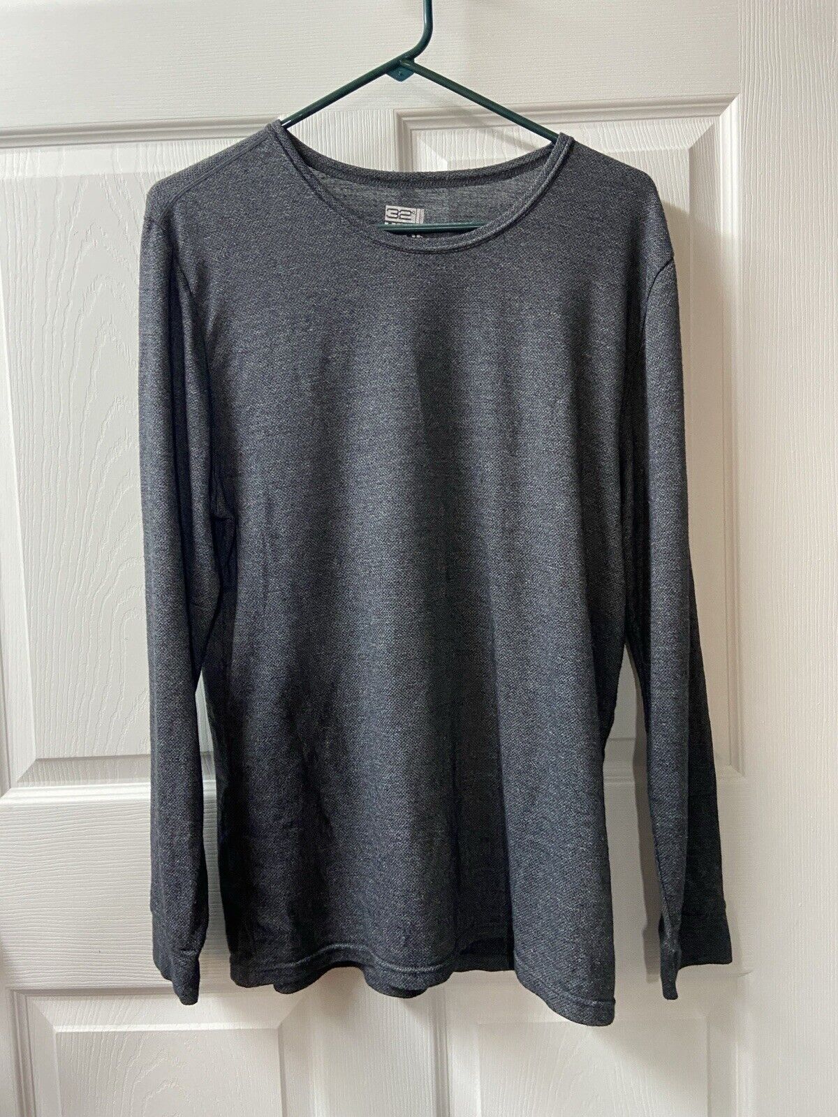 32 Heat performance Mesh T-Shirt Mens Large Dark Grey Breathable Layering