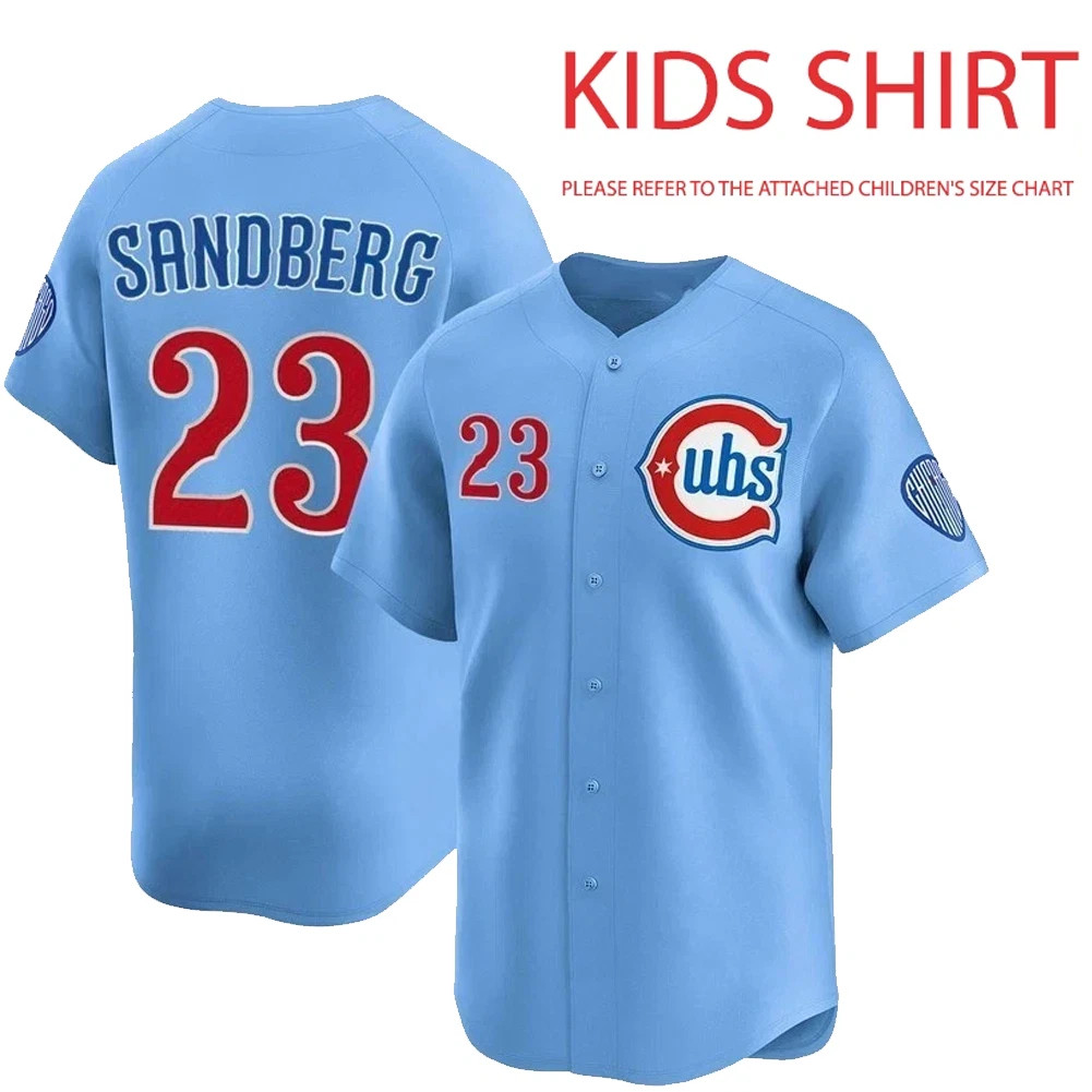 #23 Ryne Sandberg KID  Youth size S to 5XL Blue BB760