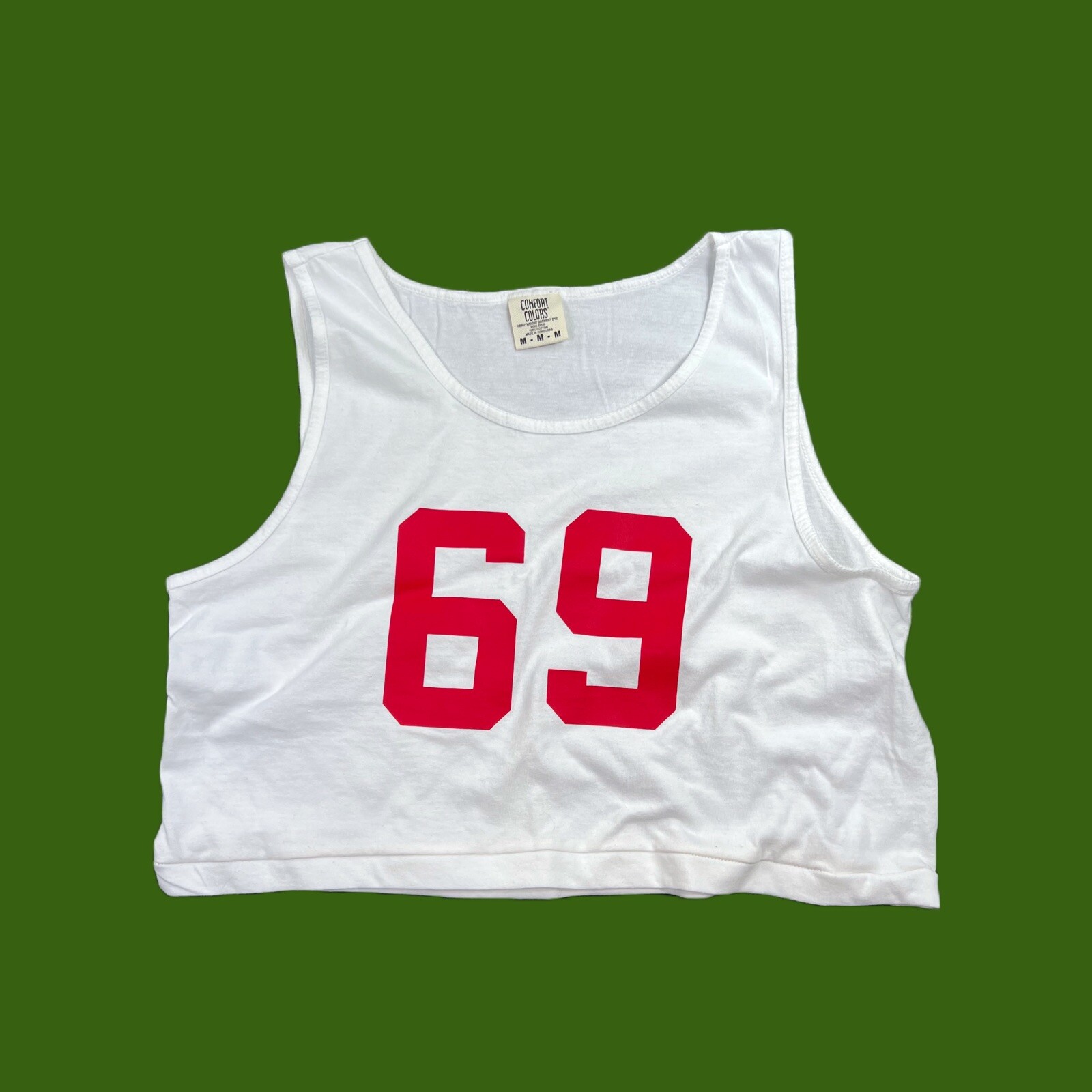 Varsity Personalization number Custom print men white crop tank top gallery