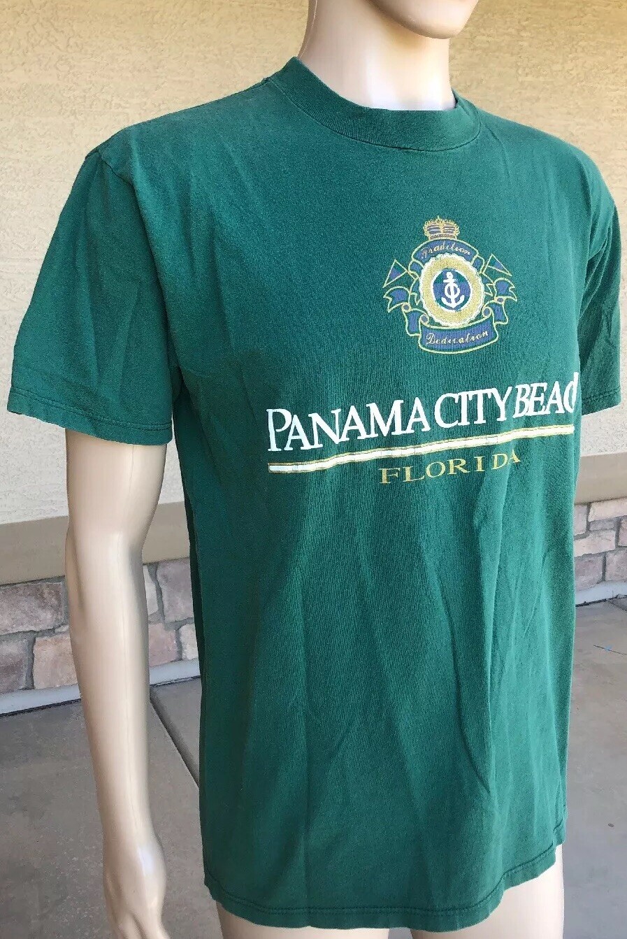 Vintage 90s Panama City Beach Tourist T Shirt Jerzees USA Made Size Large gallery