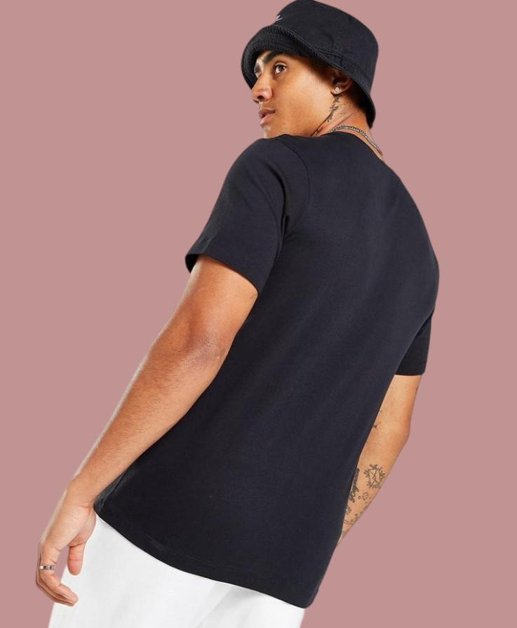Nike Mens Sportswear Cotton Embroidered T-Shirt Black Sz M Short Sleeves New gallery