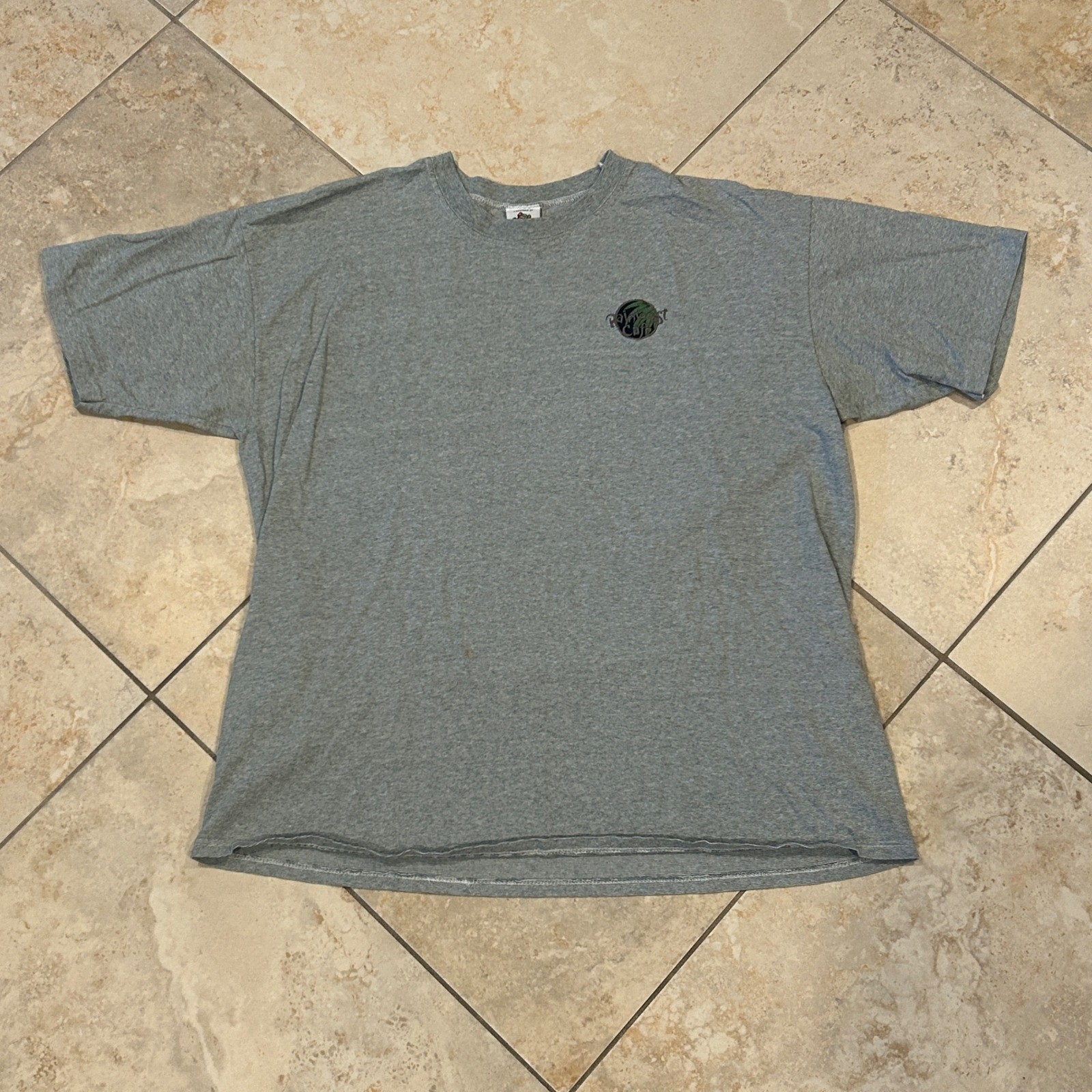 Vintage Rainforest Cafe Shirt Men XL Grey Stripe Graphic Tee Cotton Souvenir USA gallery