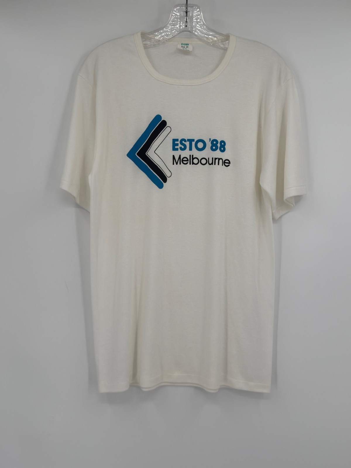 Vintage Esto Melbourne 1988 Single Stitch T Shirt Sz AU 20 80s Promo Festival gallery