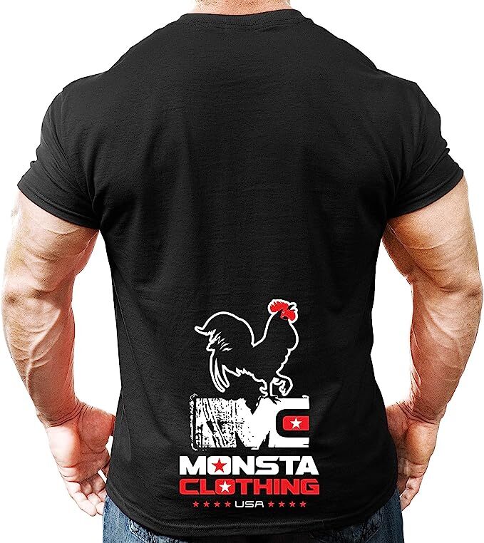 Monsta Clothing Co. Rooster Strong Mens Gym T-Shirt Bodybuilding Fitness gallery
