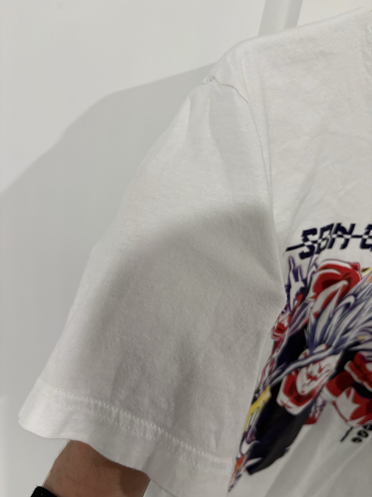 Print Hub designs Men's Dragon Ball Z Gohan Graphic Crew Neck Tee L White gallery