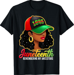 Juneteenth Remembering My Ancestors Black Women Juneteenth T-Shirt