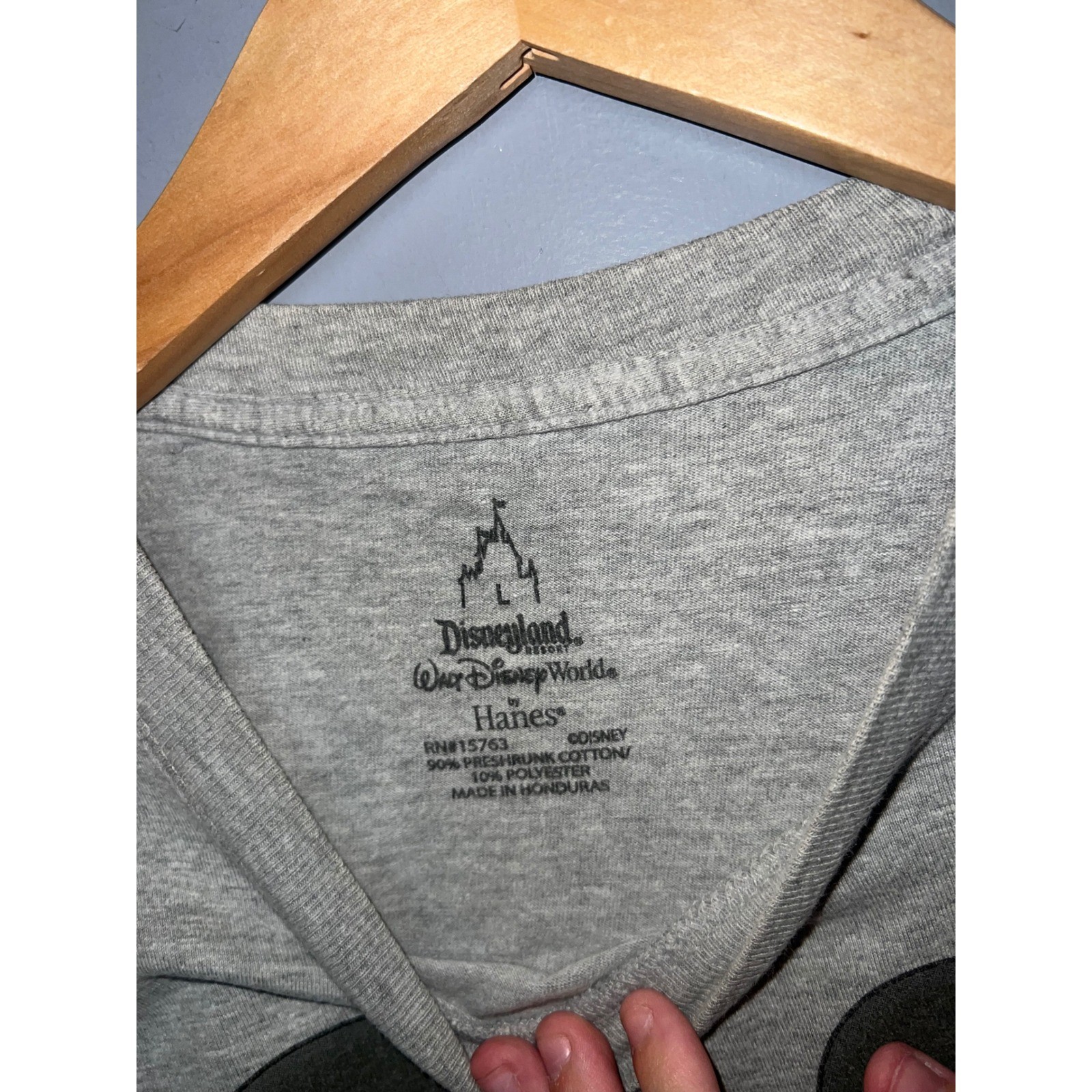 Walt Disney World Mickey Mouse Double Sided Graphic T-Shirt Gray Large Hanes gallery