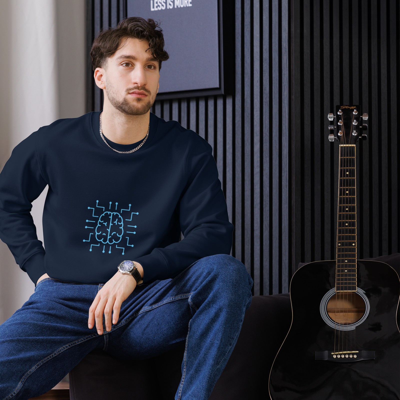 Premium Eco Men's Sweatshirt - Regular Fit and Durable Set-In Sleeves | DARK gallery