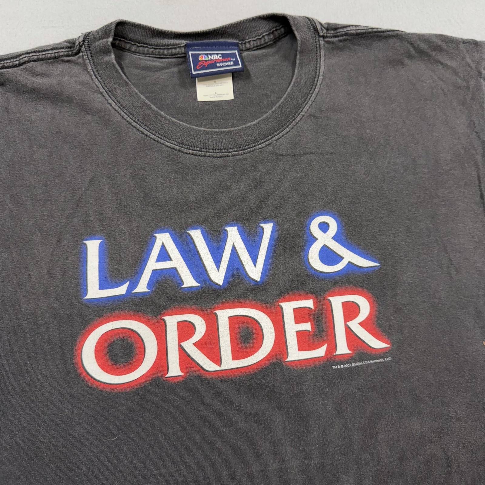 Vintage Law & Order Shirt Mens Large Black NBC Experience TV Graphic Tee gallery