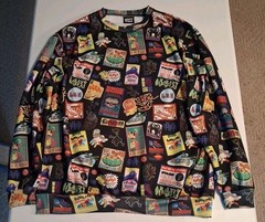 Meow Wolf AOP Sweatshirt Bright Art Pullover Crewneck Adult XL (All Over Print)