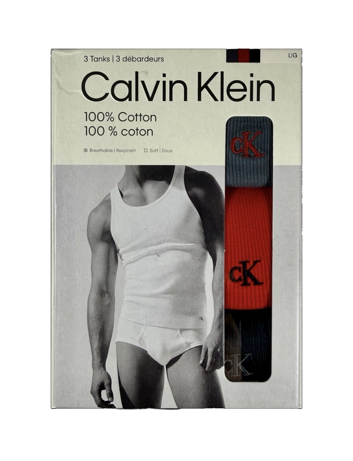 NWT. Calvin Klein. 3 Pack. Cotton Classic A-Shirt. Tank. Multi. MSRP $49.50 gallery