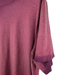 Maroon Hand Dyed Distressed Cotton Streetwear T-Shirt Cotton Citizen Size XL