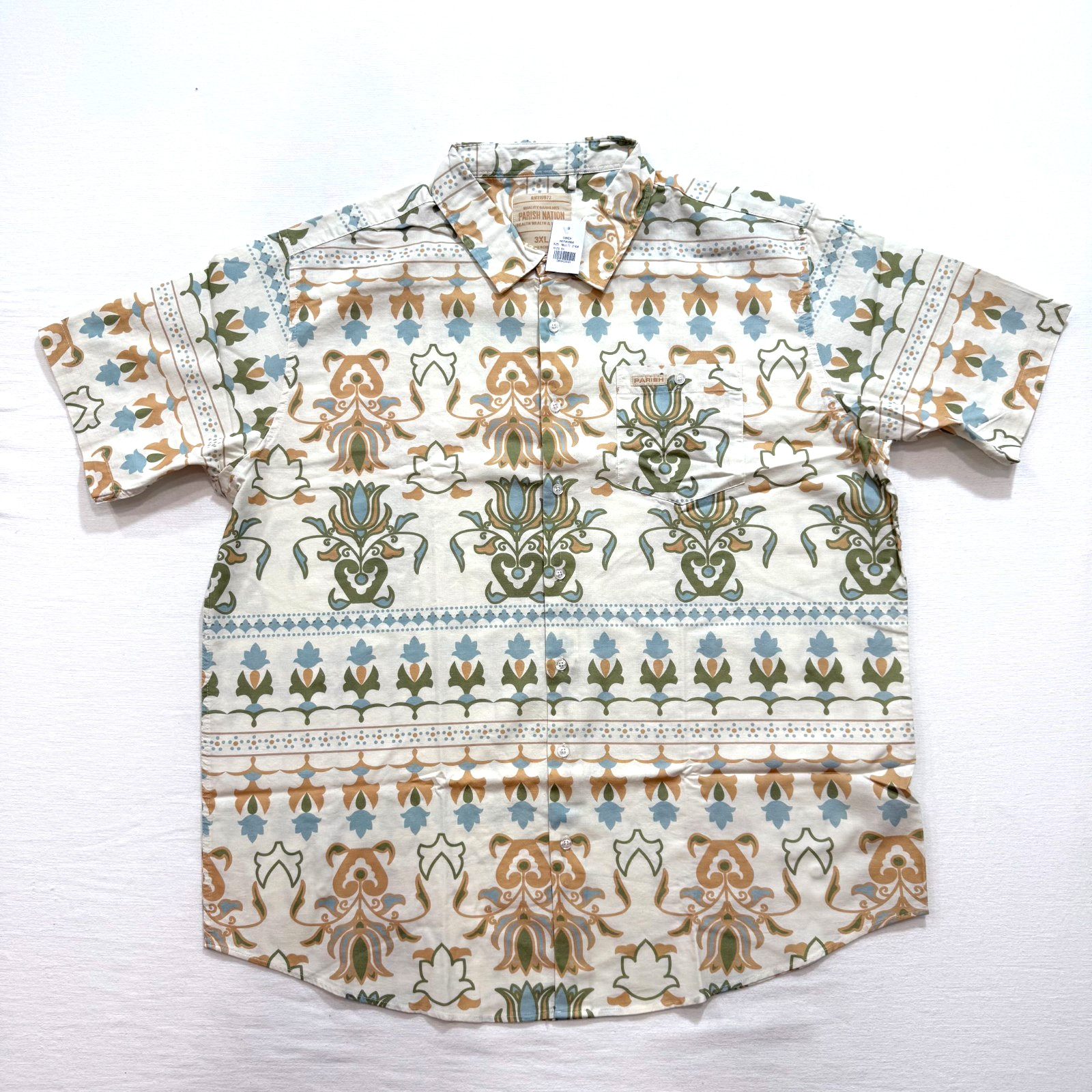 Paris Nation Men's Button Down Shirt Off White Color Comfort Linen Blend 3XL 4XL gallery