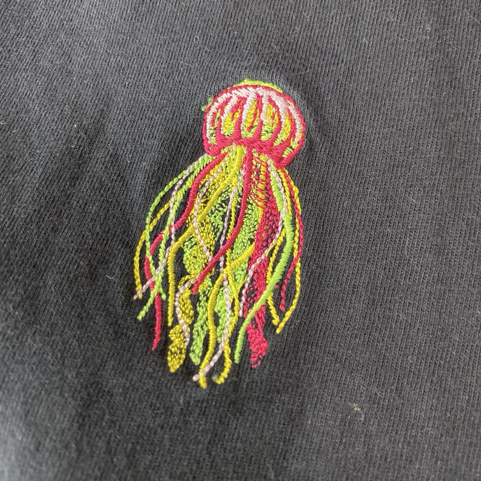 Common People Jelly Fish T Shirt L Size Large Black Tee Jellyfish Embroidered gallery