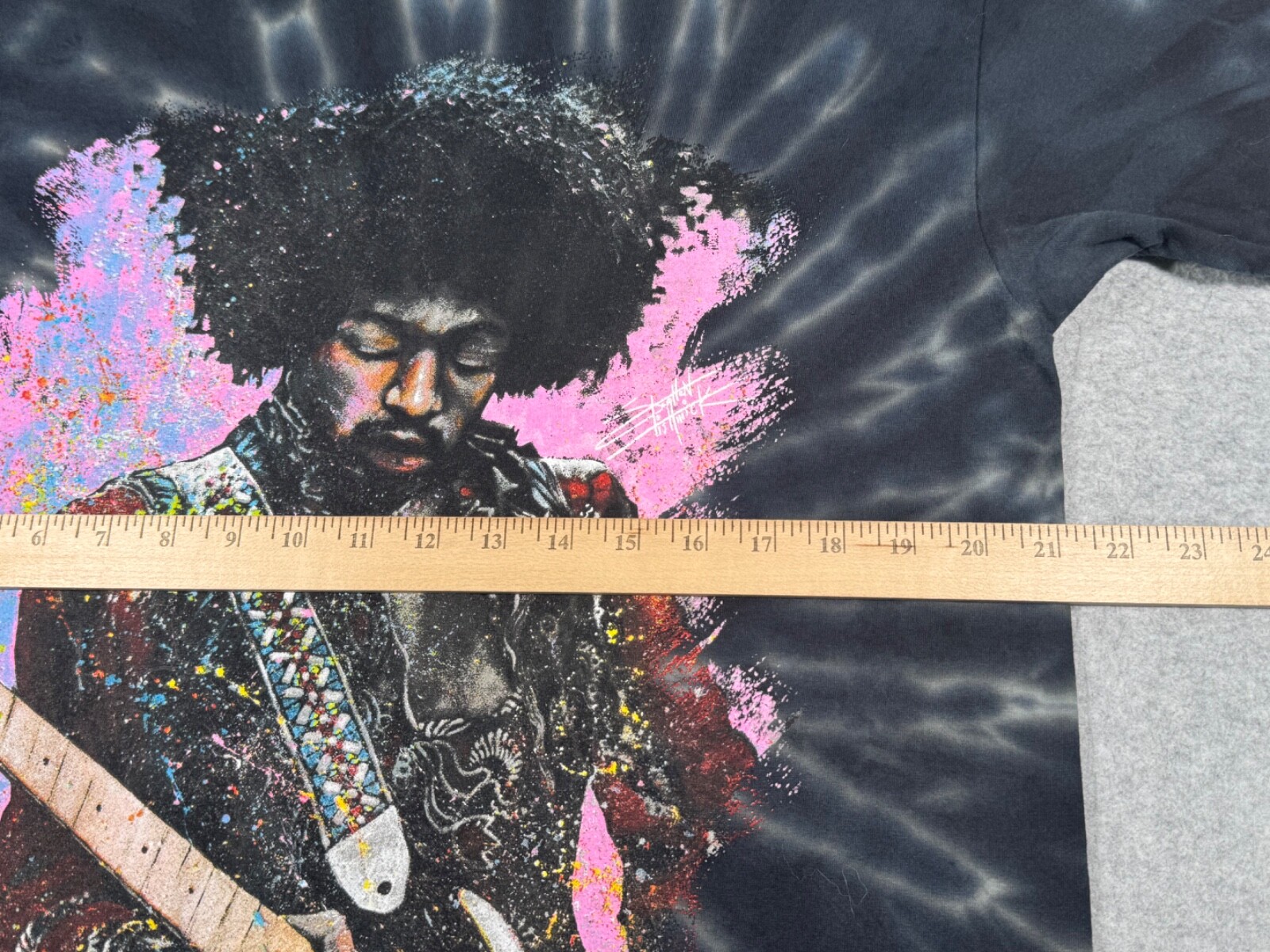 Jimi Hendrix Shirt Adult Large Black Guitarist Singer Songwriter Music Band Mens gallery