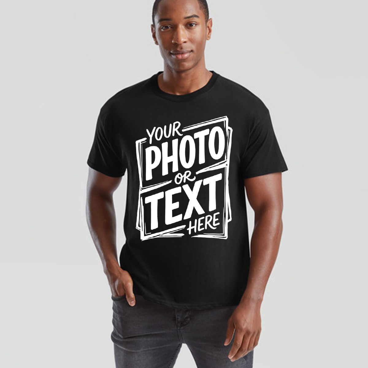 Personalised Unisex T Shirt Custom Photo Text Logo Customised Mens Womens Tee gallery