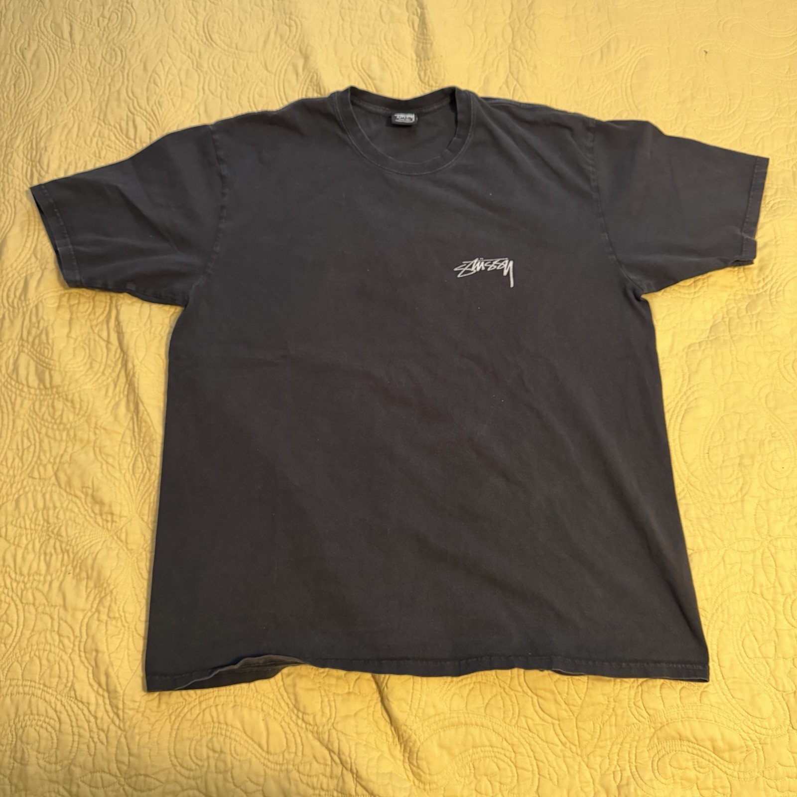 Stussy Machine Wash Cold use No Bleach Line Dry Have a Good Vibe tshirt XL Black gallery