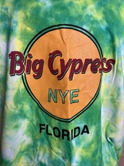 Phish Big Cypress NYE Florida 2000 T Shirt Sz XL Tie Dye Double Sided Green