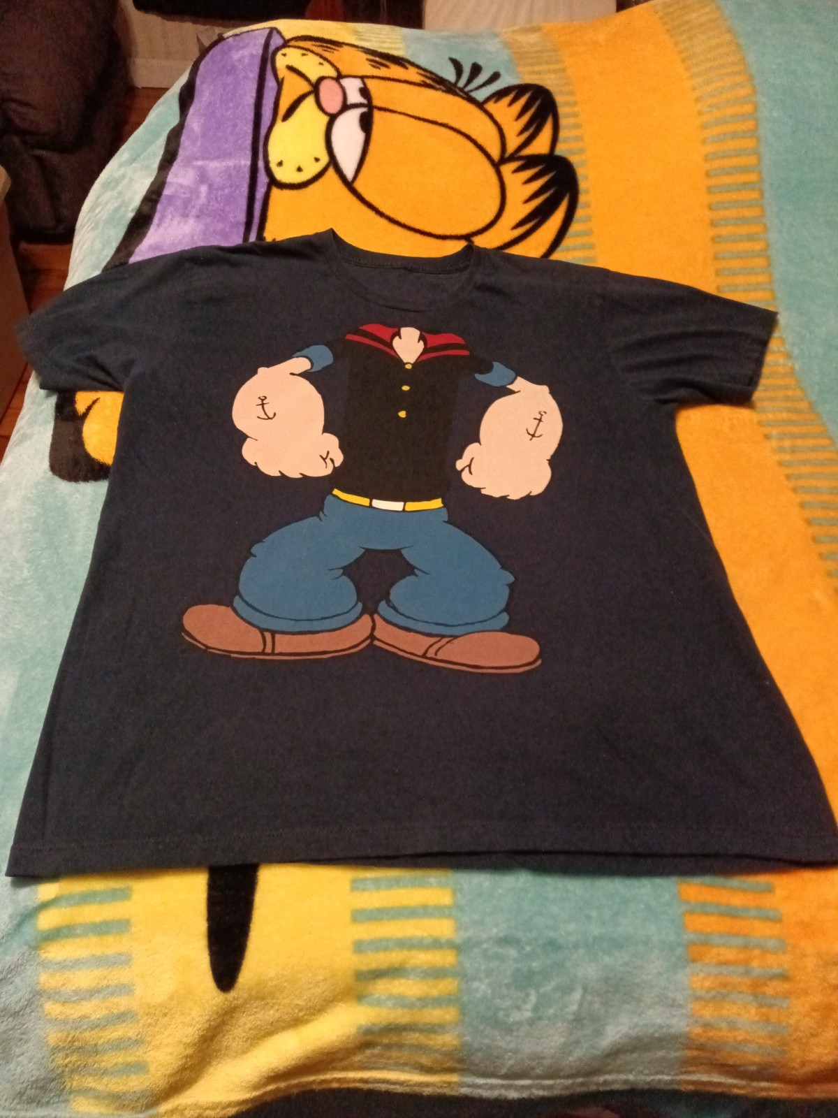💪 Vintage 2000's POPEYE The Sailor Man Body Shirt Men's Size Large 🥬 gallery