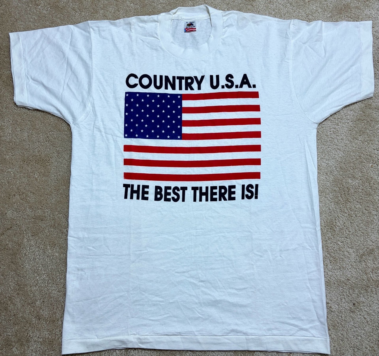 Vintage Fruit of the Loom Country U.S.A. The Best There Is! Single Stitch TShirt gallery