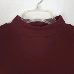 Vintage Pendleton Mock Neck Pullover Mens Sz L Maroon Long Sleeve 100% Cotton