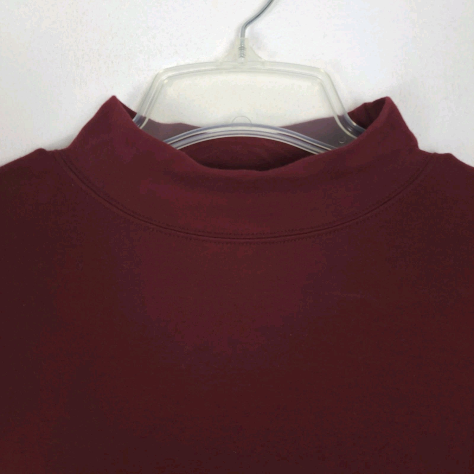 Vintage Pendleton Mock Neck Pullover Mens Sz L Maroon Long Sleeve 100% Cotton gallery