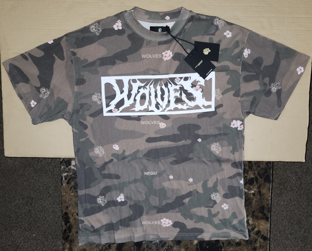 Darc Sport Midnight Wolves Vintage Blossom Woodland Camo T-Shirt