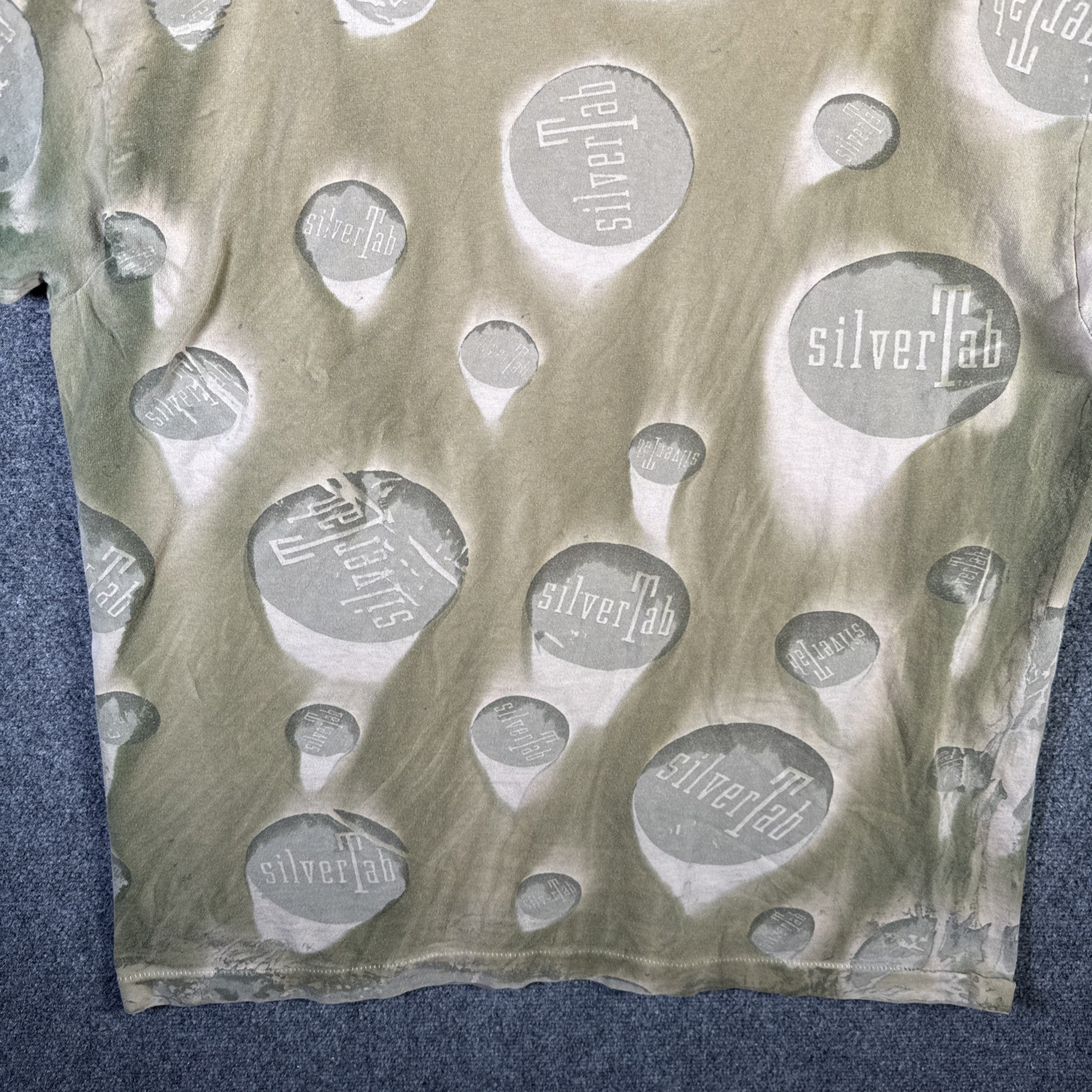Vintage Levis Shirt Mens XL Green 90s AOP Silver Tab Strauss Promo Jeans Denim gallery