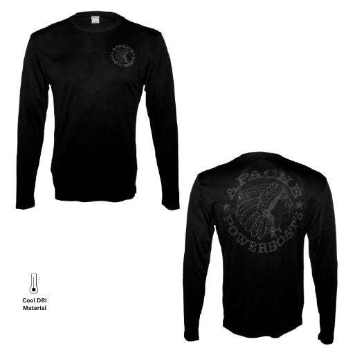 Apache® Legend Performance Tech Long Sleeve Tee | Cool-DRI®| Carbon on Black gallery